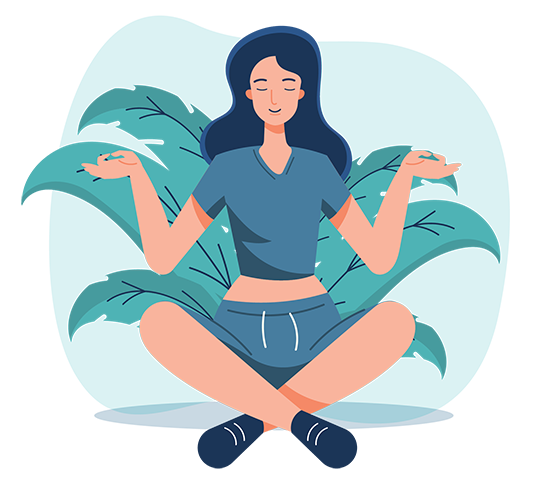 woman practicing meditation for her mental health